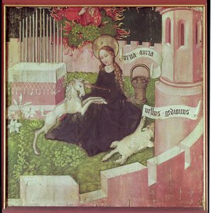 Dominikanernas altartavla: The Mystical Hunt, ca 1470-80 (se även 67722) av Martin Schongauer