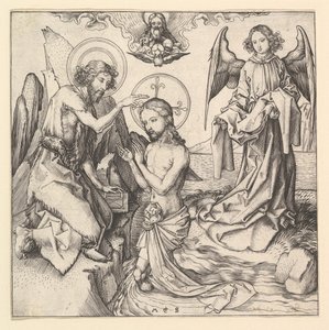 Kristi dop, ca. 1470-1474. av Martin Schongauer
