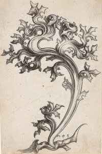 Bladprydnad från en tistel av Martin Schongauer