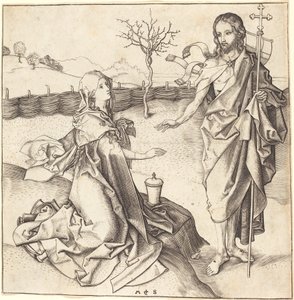 Kristus visar sig för Maria Magdalena av Martin Schongauer