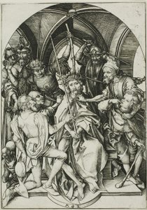 Kristus krönt med törnar, från The Passion av Martin Schongauer