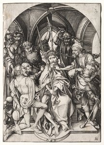 Kristus krönt med törnar. av Martin Schongauer
