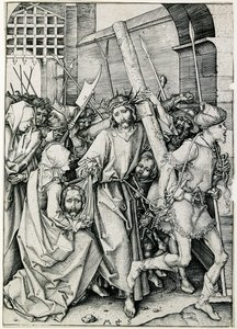 Kristus bär korset, sent 1400-tal av Martin Schongauer