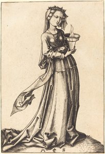 Fjärde Wise Virgin av Martin Schongauer