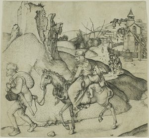 Bondefamilj på väg till marknaden av Martin Schongauer