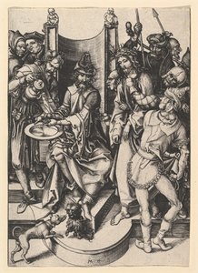 Pilatus tvättar händerna, ca. 1435-1491. av Martin Schongauer