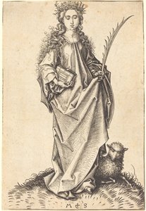 Saint Agnes av Martin Schongauer