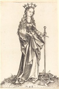 Den heliga Katarina av Alexandria av Martin Schongauer