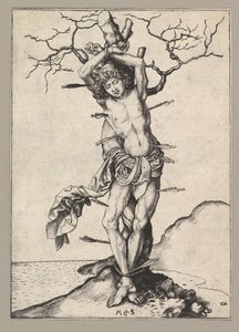 Saint Sebastian, ca. 1435-1491. av Martin Schongauer