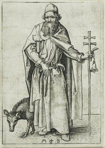 S:t Antonius, från Apostlarna av Martin Schongauer