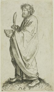 St Bartholomeus, från Apostlarna av Martin Schongauer