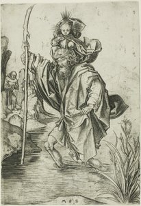 St Christopher av Martin Schongauer