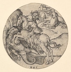 St George Slaying the Dragon, ca. 1435-1491. av Martin Schongauer