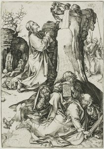 Agony in the Garden, från The Passion av Martin Schongauer