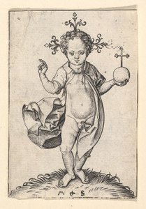 Kristusbarnet med en klot, 1469-1482. av Martin Schongauer