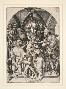 The Crowning with Thorns, från serien The Passion av Martin Schongauer
