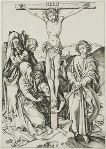 Korsfästelsen, från The Passion av Martin Schongauer