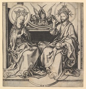 Jungfruns tronsättning, ca. 1435-1491. av Martin Schongauer