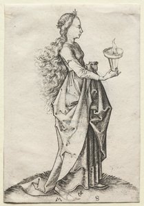 Den femte vise jungfrun. av Martin Schongauer