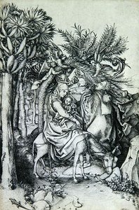 Flygningen till Egypten (gravyr) av Martin Schongauer