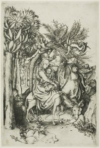 Flygningen till Egypten av Martin Schongauer