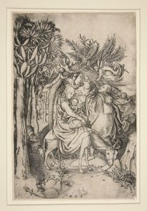 Flygningen till Egypten, från serien Life of the Virgin av Martin Schongauer