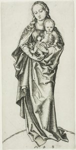Madonnan och barnet med ett äpple av Martin Schongauer