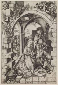 Födelsekyrkan, ca 1471-73 (gravyr) av Martin Schongauer