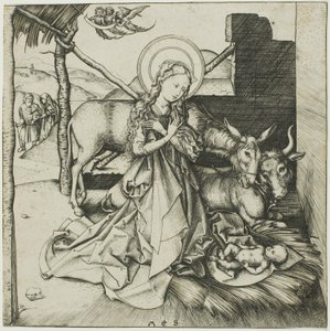 Födelsen, från Kristi liv av Martin Schongauer