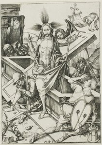 Uppståndelsen, från The Passion av Martin Schongauer