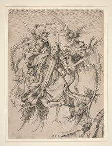 Sankt Antonius vedermödor av Martin Schongauer