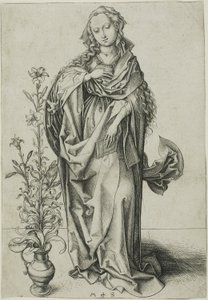 Bebådelsens jungfru av Martin Schongauer