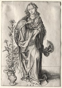 Bebådelsens jungfru av Martin Schongauer
