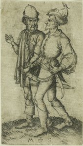 Två morer i samtal av Martin Schongauer