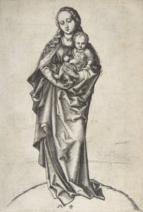 Jungfru och barn med ett äpple, ca. 1475., ca. 1475. av Martin Schongauer