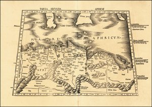1513 Ptolemaios 2:a afrikanska karta av Martin Waldseemüller av Martin Waldseemuller