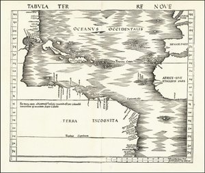 1513 Tabula Terre Nio av Martin Waldseemuller