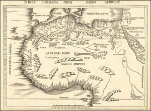 1513 års karta över Nordafrika av Martin Waldseemüller