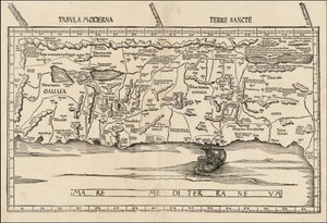 1513 års karta över Palestina av Martin Waldseemüller