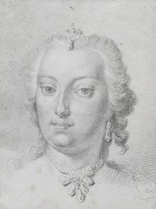 Martin van Meytens Maria Theresa 1741 Teckning