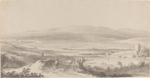 Panorama över Donau nära Grinzing av Martin von Molitor