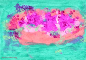 Blomkorg med rosor av Martina Konitzky