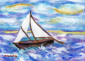 Fiskebåten (hyllning till Vincent van Gogh) av Martina Konitzky