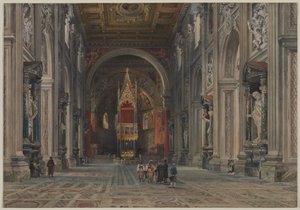 Interiör av San Giovanni i Laterano, Rom, ca. 1896. av Martino del Don