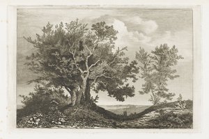 Landsväg mellan de två träden av Martinus Antonius Kuytenbrouwer jr.