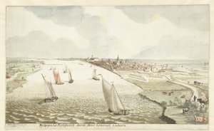 Utsikt över befästningarna nära Nijmegen aan de Waal Nymegen Fortified av Sir Generael Coehoorn (titel på objekt) av Martinus Berkenboom