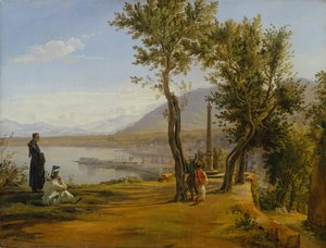 Figurer at a Shrine, A Port Beyond (olja på duk)