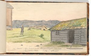 Landskap med gårdar av Martinus Rørbye