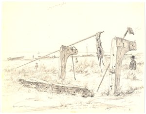 Strandtomt med båtplats, Skagen av Martinus Rørbye