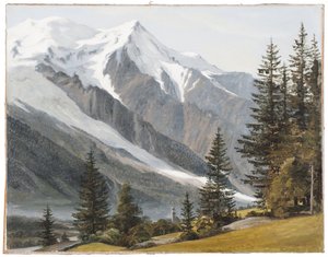 Utsikt över Chamonix-Mont-Blanc av Martinus Rørbye
